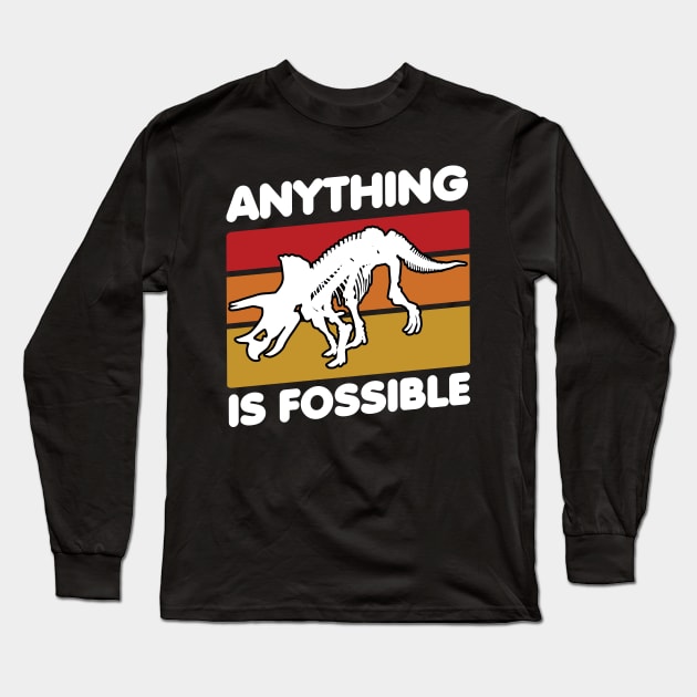 fossil puns Long Sleeve T-Shirt by Shirts That Bangs